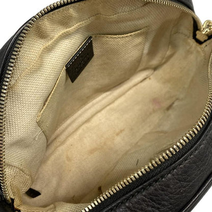 Gucci Shoulder Bag Soho 308364 Black Leather