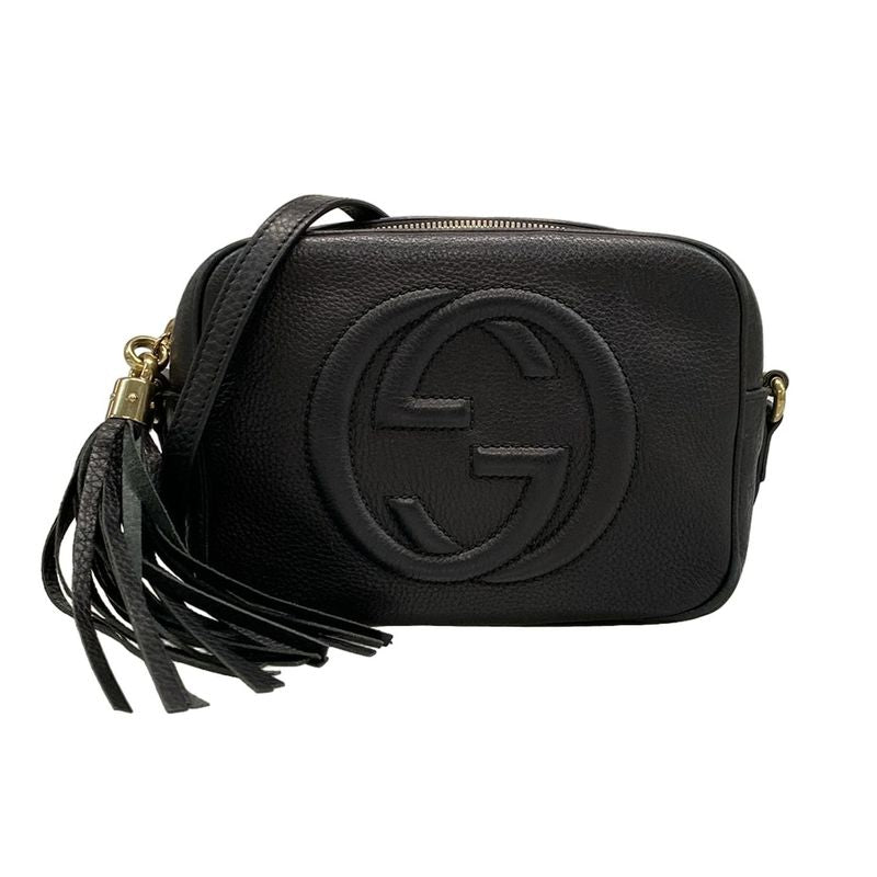 Gucci Shoulder Bag Soho 308364 Black Leather