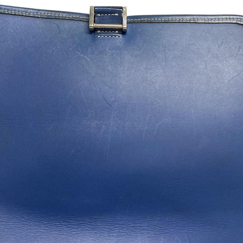 Goyard Shoulder Bag Grand Bleu MM Blue Diagonal Leather