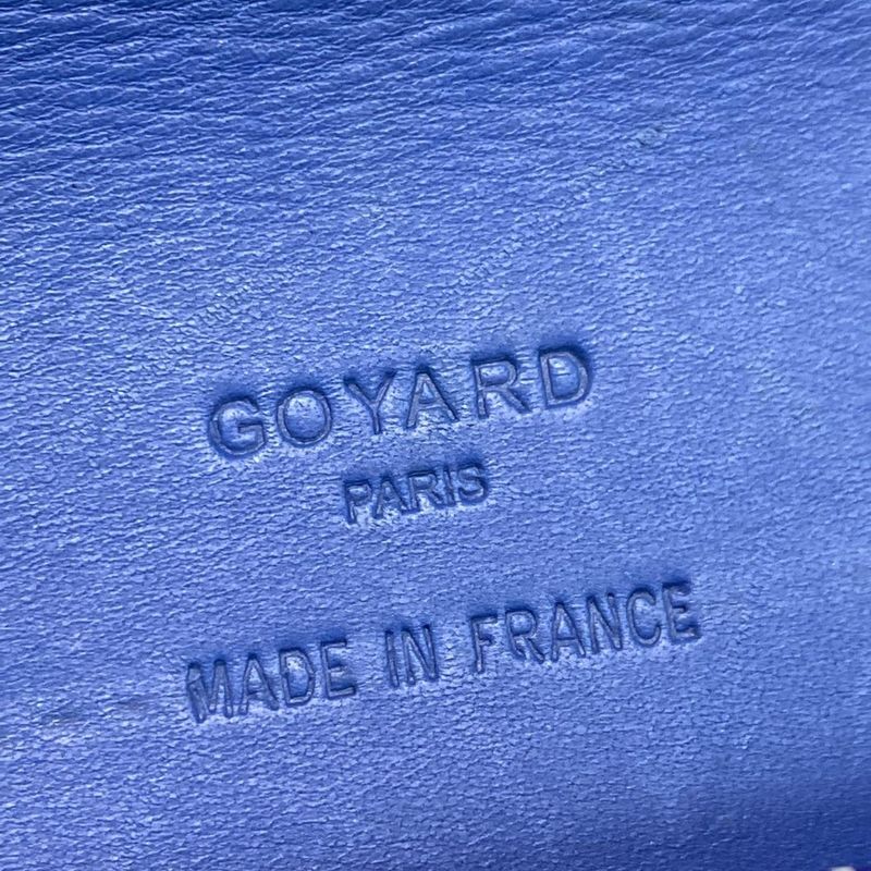 Goyard Shoulder Bag Grand Bleu MM Blue Diagonal Leather