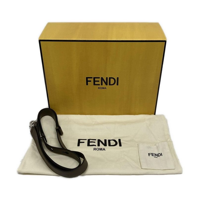 Fendi Handbag By The Way 8bl146 Brown And Black Leather
