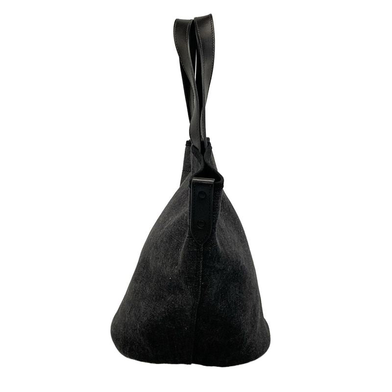 Prada Tote Bag  1bg244 Dark Gray And Black Cotton Leather