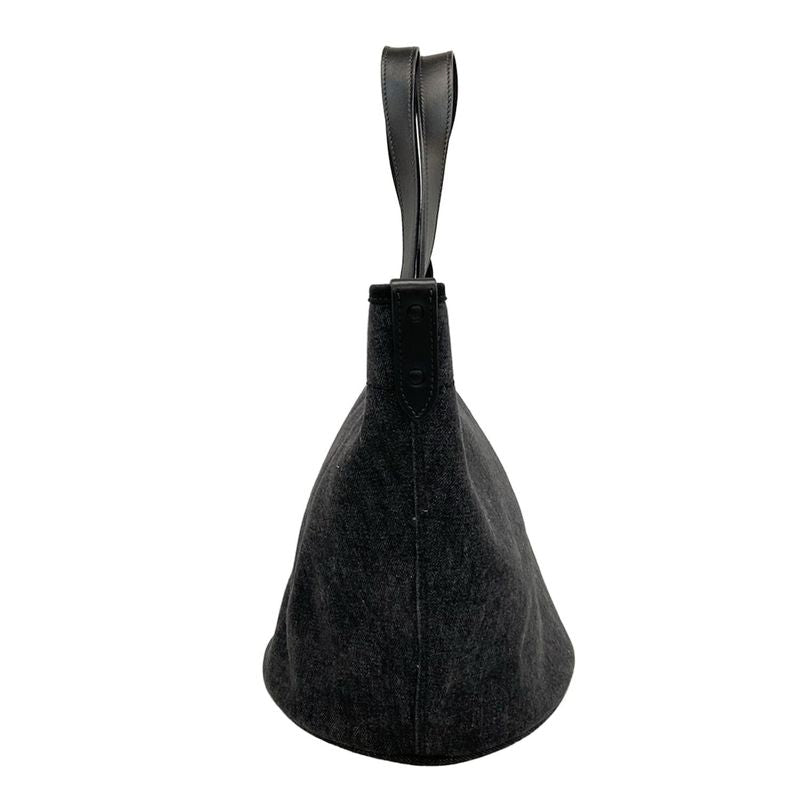 Prada Tote Bag  1bg244 Dark Gray And Black Cotton Leather