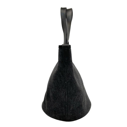 Prada Tote Bag  1bg244 Dark Gray And Black Cotton Leather