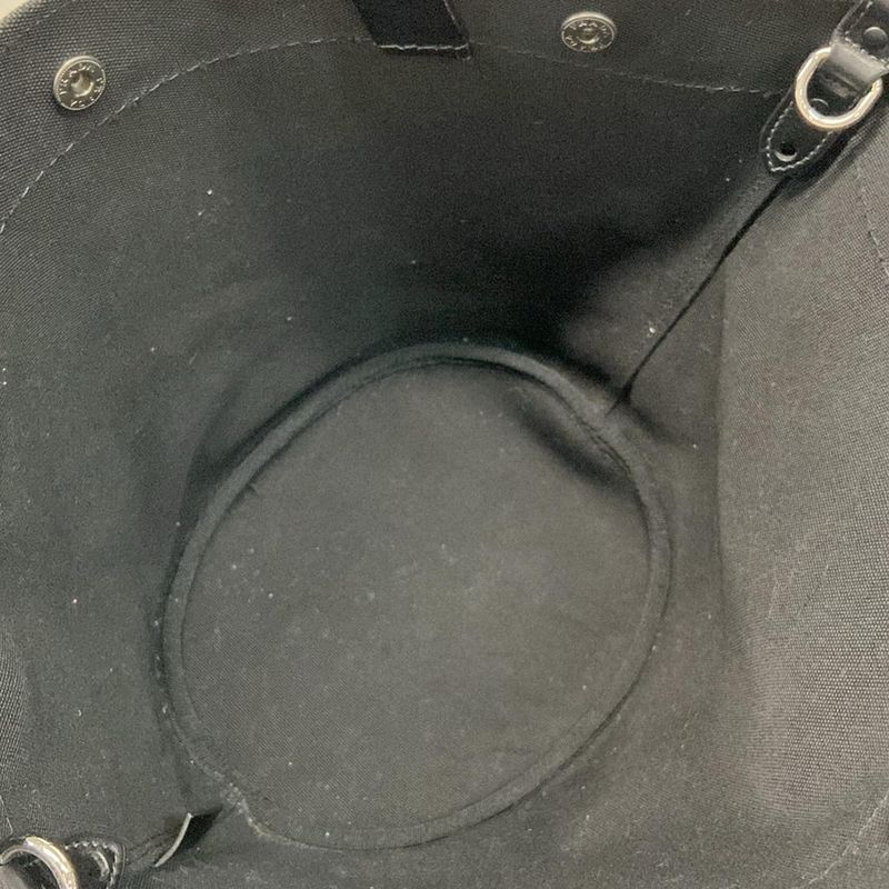 Prada Tote Bag  1bg244 Dark Gray And Black Cotton Leather