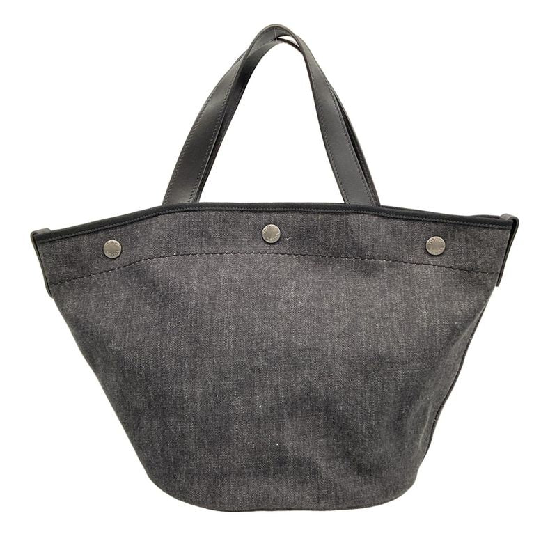 Prada Tote Bag  1bg244 Dark Gray And Black Cotton Leather