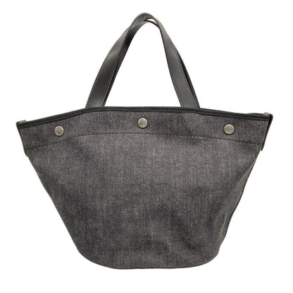 Prada Tote Bag  1bg244 Dark Gray And Black Cotton Leather