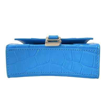 Balenciaga Handbag Hourglass Mini 664676 Light Blue Mini Bag Shape Pressed