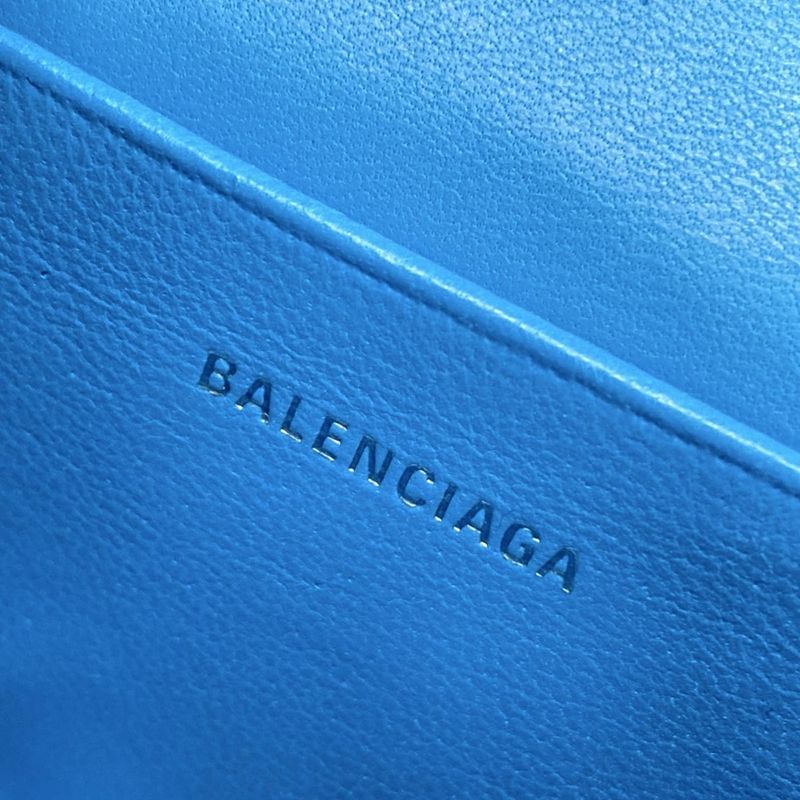 Balenciaga Handbag Hourglass Mini 664676 Light Blue Mini Bag Shape Pressed