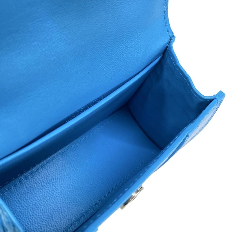 Balenciaga Handbag Hourglass Mini 664676 Light Blue Mini Bag Shape Pressed