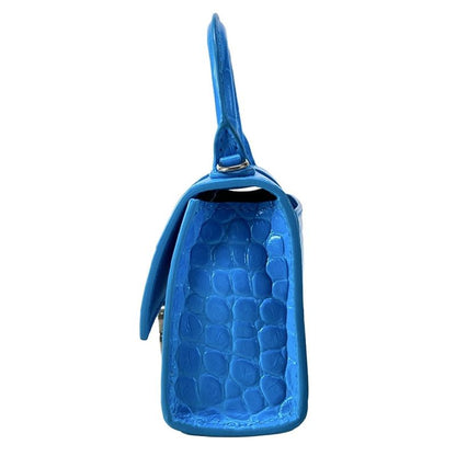 Balenciaga Handbag Hourglass Mini 664676 Light Blue Mini Bag Shape Pressed