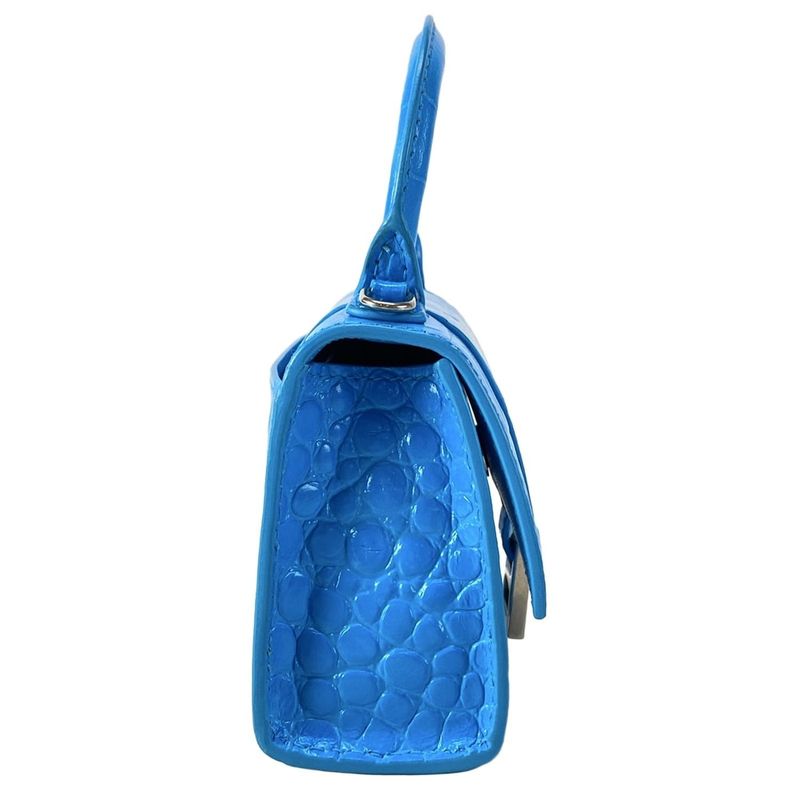Balenciaga Handbag Hourglass Mini 664676 Light Blue Mini Bag Shape Pressed