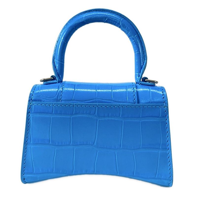 Balenciaga Handbag Hourglass Mini 664676 Light Blue Mini Bag Shape Pressed