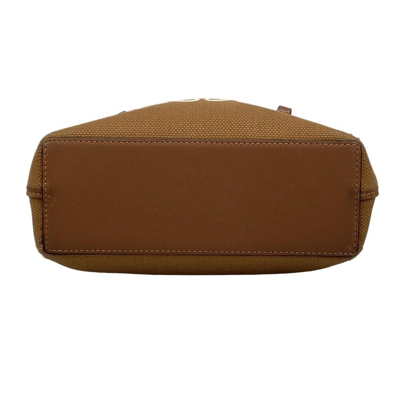 Loewe Handbag Anagram Tote Mini Brown Leather