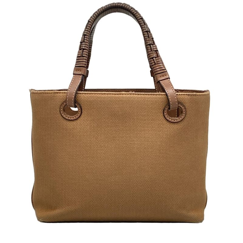 Loewe Handbag Anagram Tote Mini Brown Leather