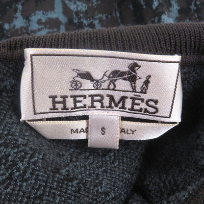 Excellent Condition Hermes 22aw Wool All Over Pattern Long Sleeve Turtleneck