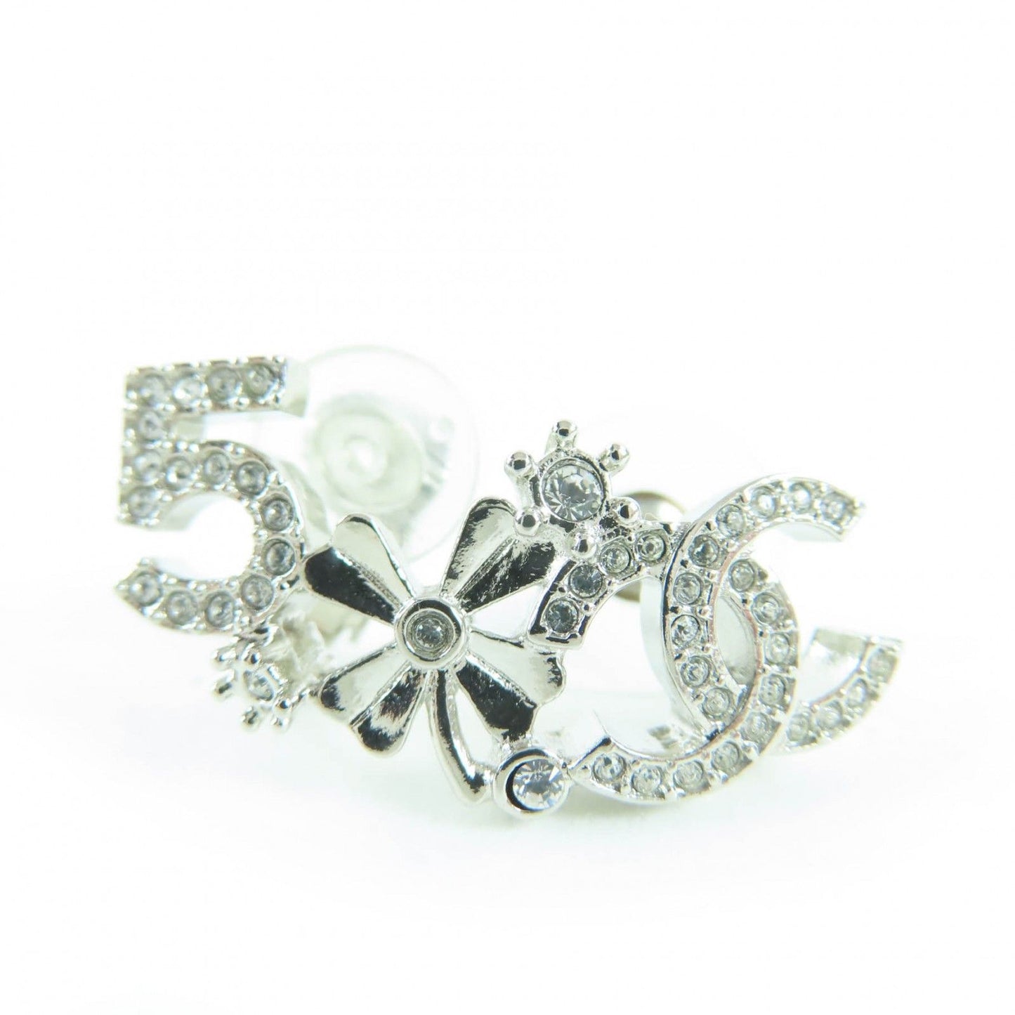 Excellent Condition Chanel B23p Coco Mark Clover No.5 Rhinestone