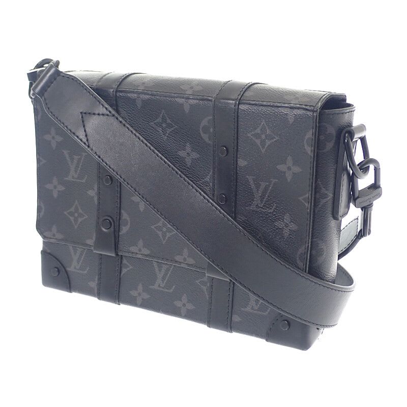 Louis Vuitton Trunk Messenger PM Shoulder Bag Monogram Canvas Black