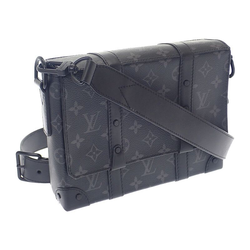 Louis Vuitton Trunk Messenger PM Shoulder Bag Monogram Canvas Black