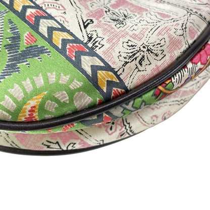 DIOR Christian Dior Shoulder Bag Saddle Bag Ivory X Pink X Green Leather