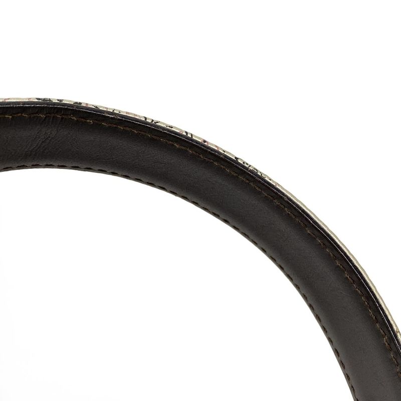 DIOR Christian Dior Shoulder Bag Saddle Bag Ivory X Pink X Green Leather