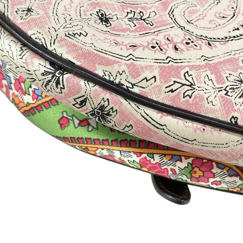 DIOR Christian Dior Shoulder Bag Saddle Bag Ivory X Pink X Green Leather