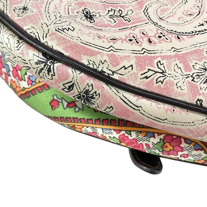 DIOR Christian Dior Shoulder Bag Saddle Bag Ivory X Pink X Green Leather