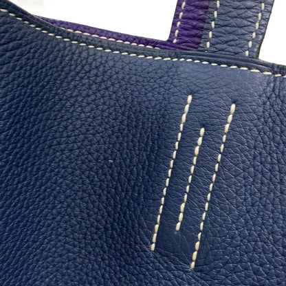 Hermes Tote Bag Double Sens 36 Blue Dmalt And Iris Reversible