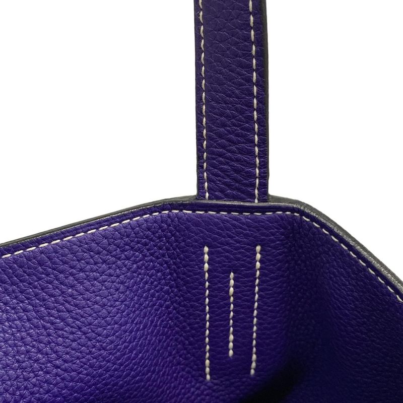 Hermes Tote Bag Double Sens 36 Blue Dmalt And Iris Reversible