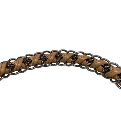 Chanel Shoulder Bag Luxury Line Light Brown Flap Bag Coco Mark Silver Hardware