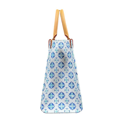 Louis Vuitton on the Go MM Lvmonogram Tile Shoulder Bag PVC M11262 Blue Ladies