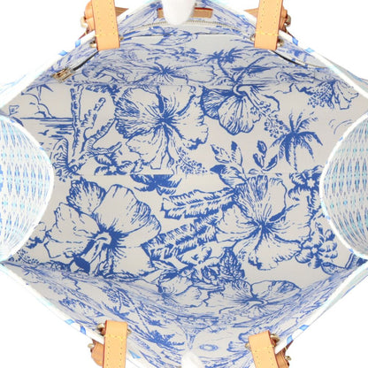 Louis Vuitton on the Go MM Lvmonogram Tile Shoulder Bag PVC M11262 Blue Ladies