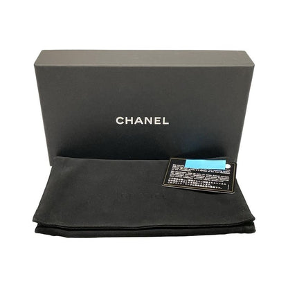 Chanel Long Wallet CC Filigree Navy And Black Gold Hardware Round Zipper Leather
