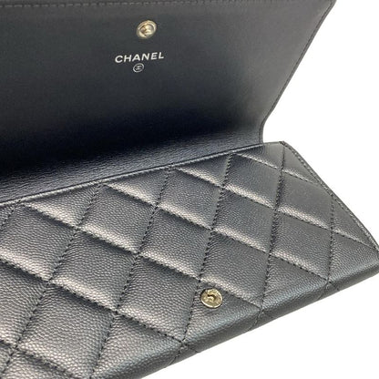 Chanel Long Wallet Matelasse Dark Gray