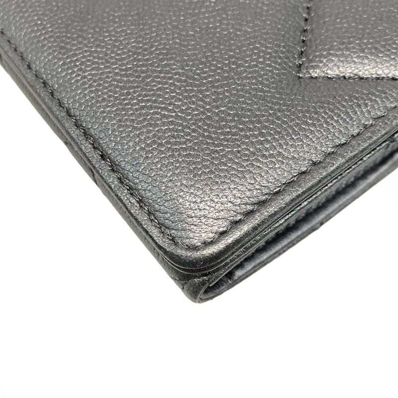 Chanel Long Wallet Matelasse Dark Gray