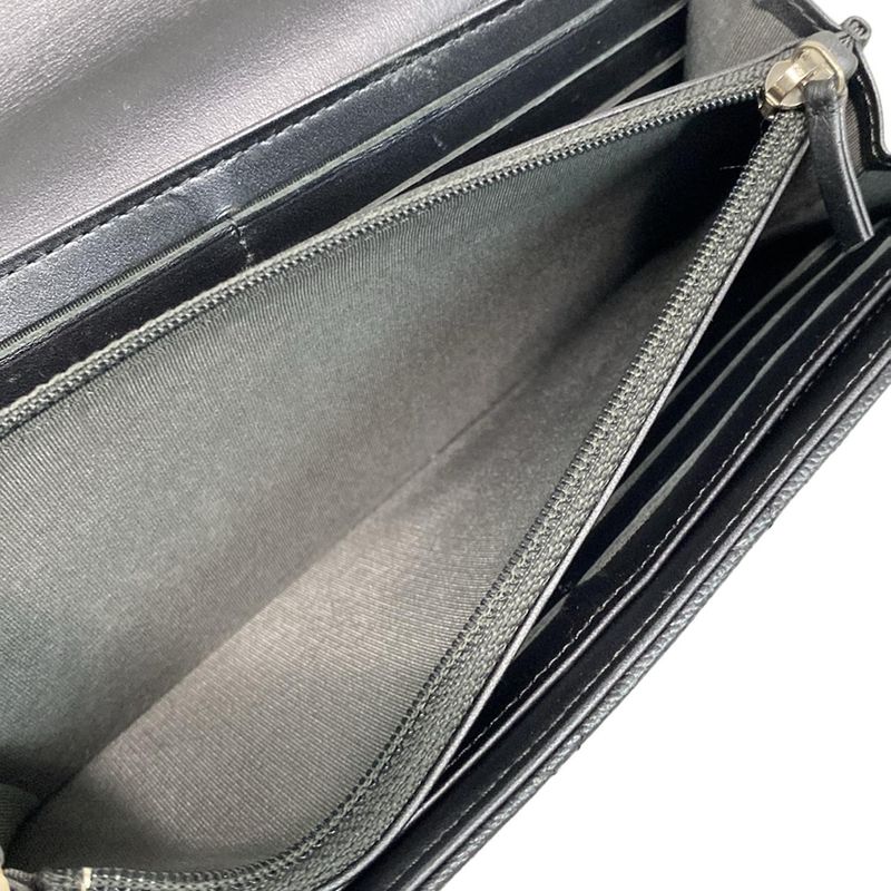 Chanel Long Wallet Matelasse Dark Gray