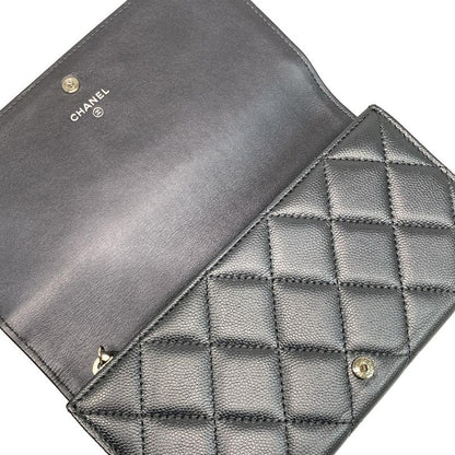 Chanel Long Wallet Matelasse Dark Gray