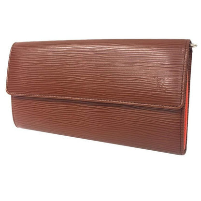 Sale Louis Vuitton Epi Long Wallet Portefeuille Sarah M60321 Cacao Aq7433