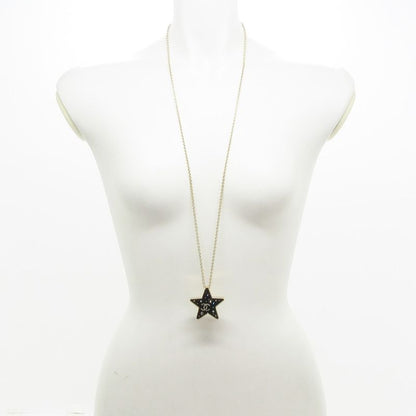 Chanel Necklace - Gold X Black X Clear Star Coco Mark