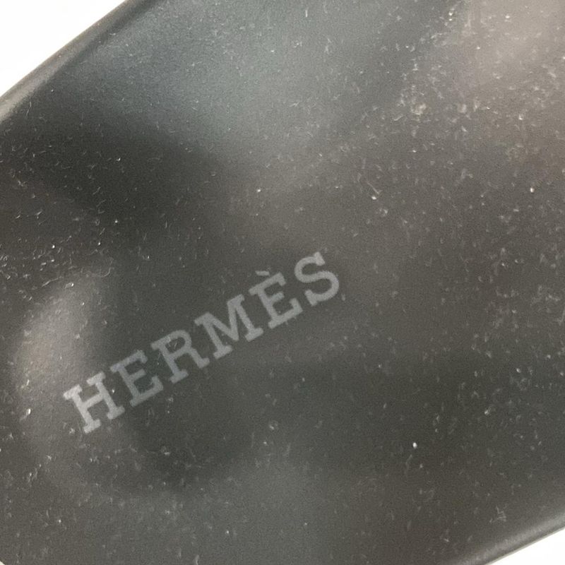 Hermes Sandals 375 Women's Zinnias H242159z White And Black Leather