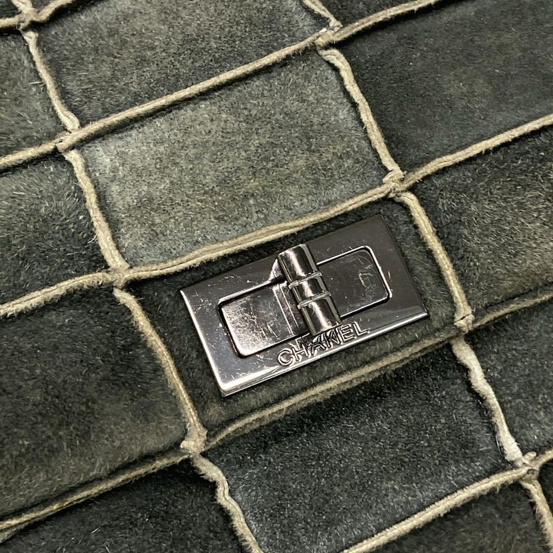 Chanel Shoulder Bag 2.55 Gray Identification Mademoiselle Chain