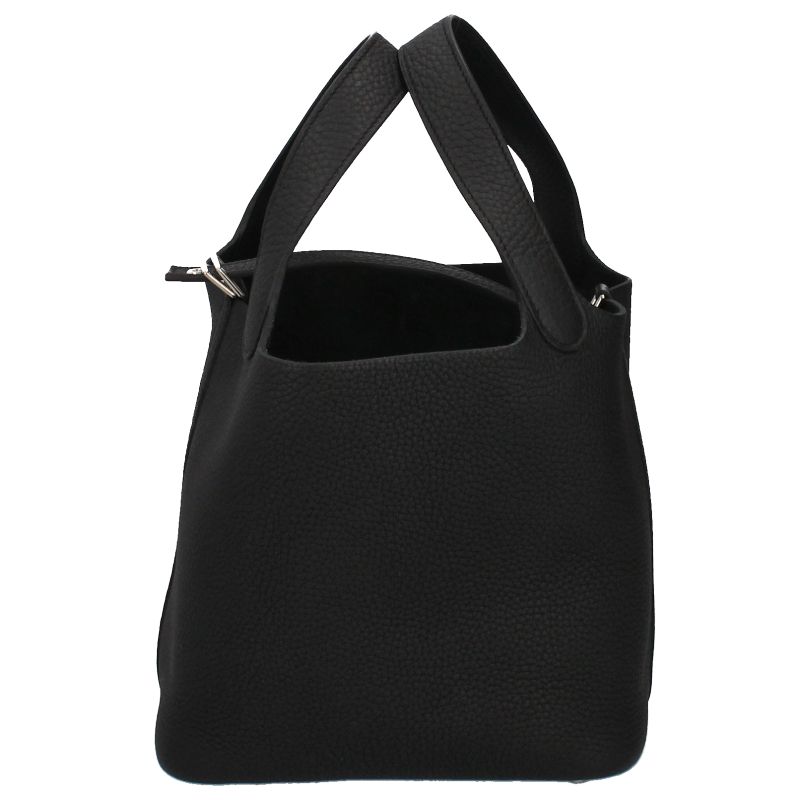 Hermes Picotin Lock PM Taurillon Clemence Ladies Handbag Black [unused