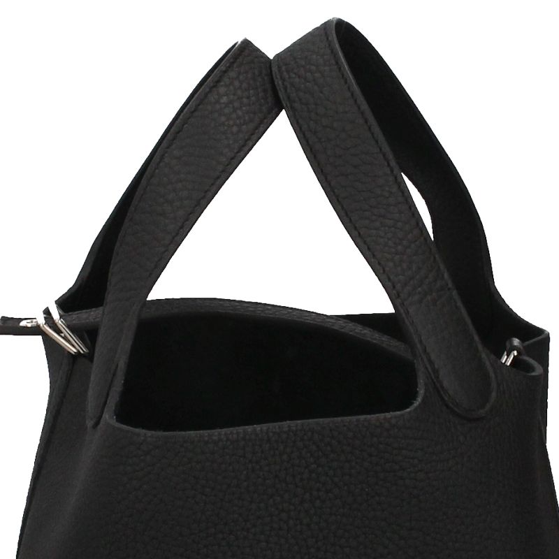Hermes Picotin Lock PM Taurillon Clemence Ladies Handbag Black [unused