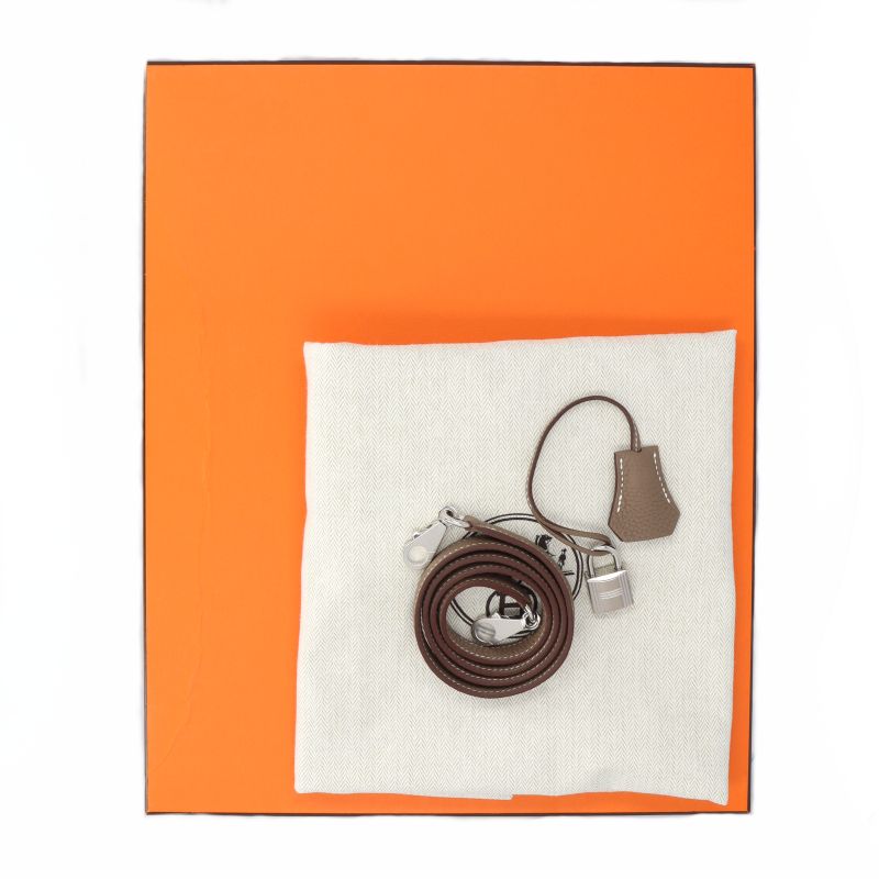 Hermes Kelly 25 Inside Stitching Togo Women's Handbag Etoupe