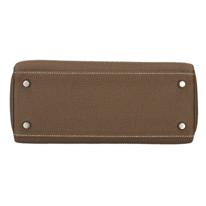 Hermes Kelly 25 Inside Stitching Togo Women's Handbag Etoupe