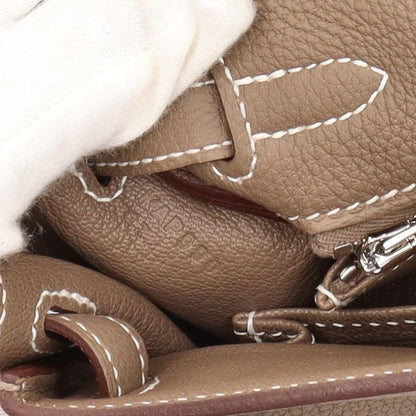 Hermes Kelly 25 Inside Stitching Togo Women's Handbag Etoupe