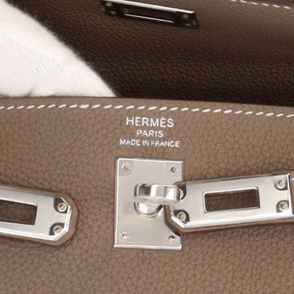 Hermes Kelly 25 Inside Stitching Togo Women's Handbag Etoupe