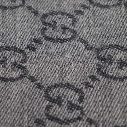 Gucci GG Pattern Wool Scarf Gray Men's