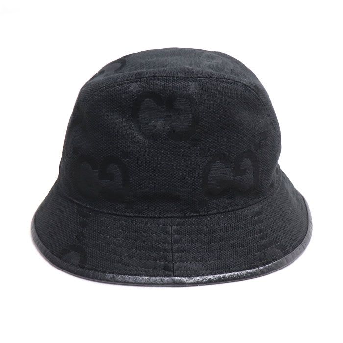 Gucci Jumbo GG Canvas Bucket Hat Black L Unisex