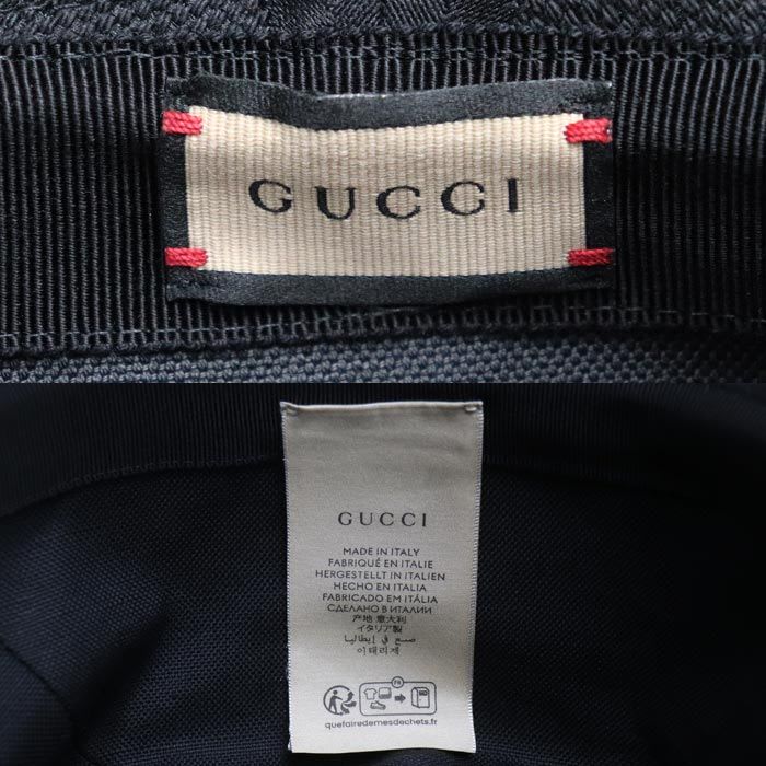 Gucci Jumbo GG Canvas Bucket Hat Black L Unisex